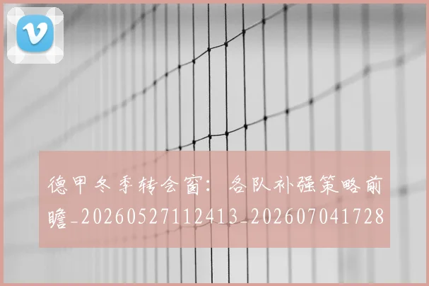 德甲冬季转会窗:各队补强策略前瞻_20260527112413_20260704172859